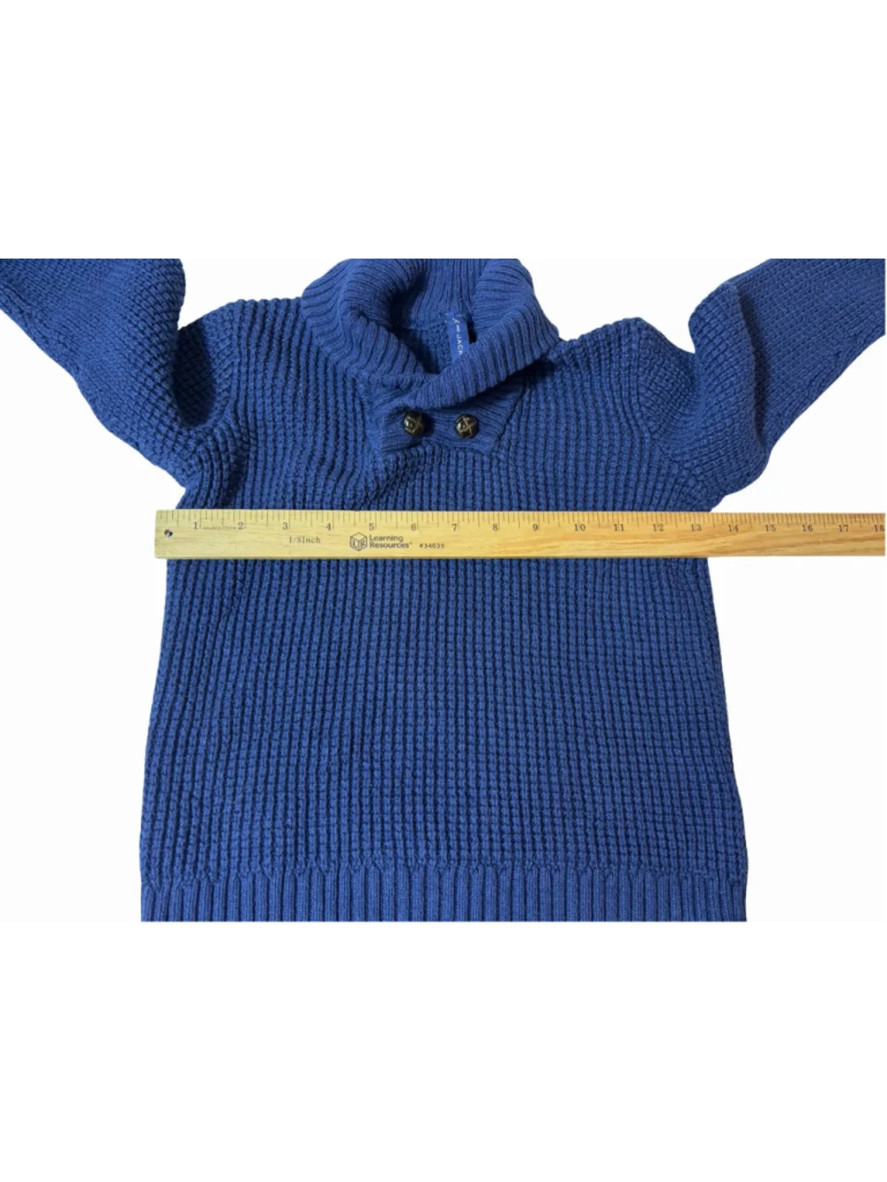 Janie and Jack Boys Navy Fisherman Knit Turtleneck Sweater Size 5